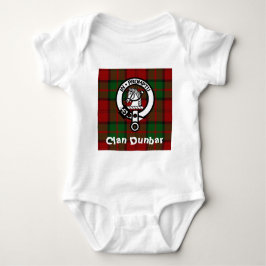 Clan Dunbar Tartan & Wappen Abzeichen Baby Strampler