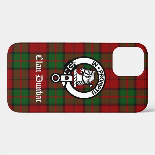 Clan Dunbar Tartan & Wappen Abzeichen Case-Mate iPhone Hülle (Rückseite (Horizontal))