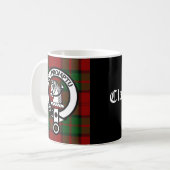 Clan Dunbar Tartan & Wappen Abzeichen Kaffeetasse (Vorderseite Links)