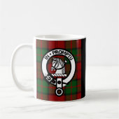 Clan Dunbar Tartan & Wappen Abzeichen Kaffeetasse (Links)