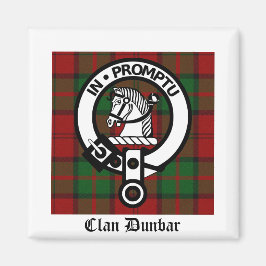 Clan Dunbar Tartan & Wappen Abzeichen Magnet