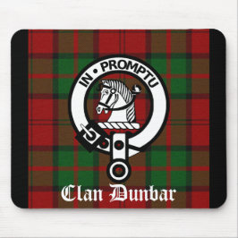 Clan Dunbar Tartan & Wappen Abzeichen Mousepad