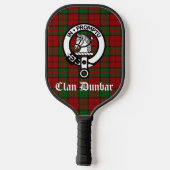 Clan Dunbar Tartan & Wappen Abzeichen Pickleball Schläger (Rückseite)