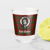 Clan Dunbar Tartan & Wappen Abzeichen Schnapsglas (Vorderseite)