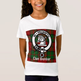 Clan Dunbar Tartan & Wappen Abzeichen T-Shirt