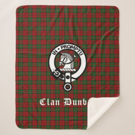 Clan Dunbar Wappen Abzeichen & Tartan Sherpadecke