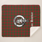 Clan Dunbar Wappen Abzeichen & Tartan Sherpadecke (Vorderseite (Horizontal))