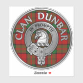 Clan Dunbar Wappen & Tartan Aufkleber (Blatt)