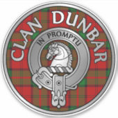 Clan Dunbar Wappen & Tartan Aufkleber (Vorderseite)