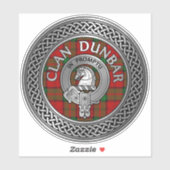 Clan Dunbar Wappen & Tartan Aufkleber (Blatt)