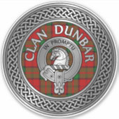 Clan Dunbar Wappen & Tartan Aufkleber (Vorderseite)
