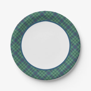 Clan-Duncan alte Tartan-Grenze Pappteller