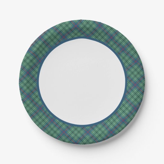 Clan Duncan Ancient Tartan Border Pappteller (Vorderseite)
