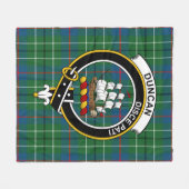 Clan Duncan Ancient Tartan Kariert Fleecedecke (Vorderseite (Horizontal))