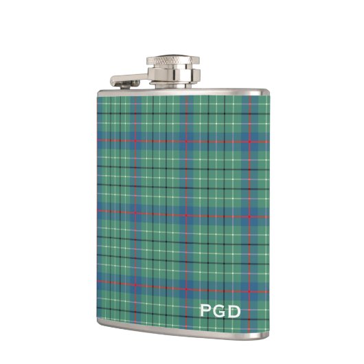 Clan Duncan Ancient Tartan Monogram Flachmann (Links)