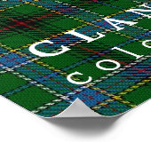 Clan Duncan Colors of Scotland Tartan Poster (Ecke)