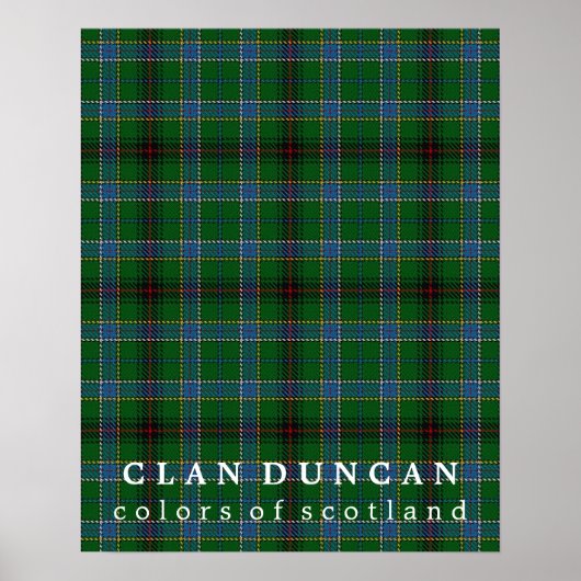 Clan Duncan Colors of Scotland Tartan Poster (Vorne)