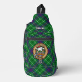 Clan Duncan Crest over Tartan Crossbody Bag (Vorderseite)