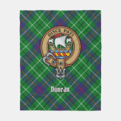 Clan Duncan Crest over Tartan Fleecedecke (Vorderseite)