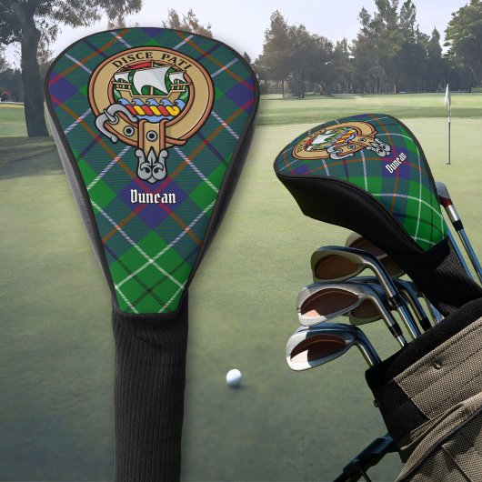 Clan Duncan Crest over Tartan Golf Headcover