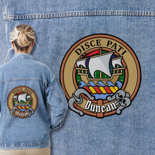 Clan Duncan Crest over Tartan Jeansjacke