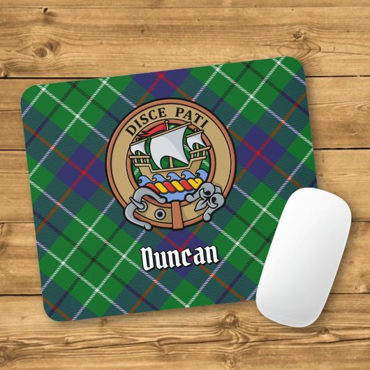 Clan Duncan Crest over Tartan Mousepad