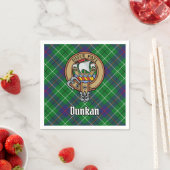 Clan Duncan Crest over Tartan Serviette (Beispiel)