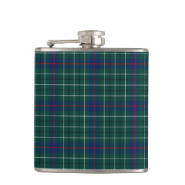Clan Duncan Green und Blue Scottish Tartan Flachmann