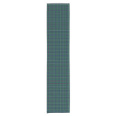 Clan Duncan Green und Blue Scottish Tartan Kurzer Tischläufer (Vorderseite)