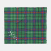 Clan Duncan Kariert Tartan Fügen Sie Ihren Namen b Fleecedecke (Vorderseite (Horizontal))