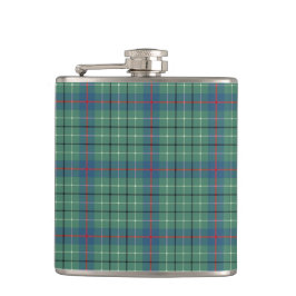 Clan Duncan Light Green und Blue Ancient Tartan Flachmann