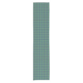 Clan Duncan Light Green und Blue Ancient Tartan Kurzer Tischläufer (Vorderseite)