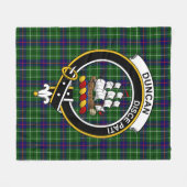 Clan Duncan Modern Tartan Kariert Fleecedecke (Vorderseite (Horizontal))