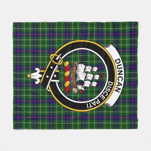 Clan Duncan Modern Tartan Kariert Fleecedecke (Vorderseite (Horizontal))