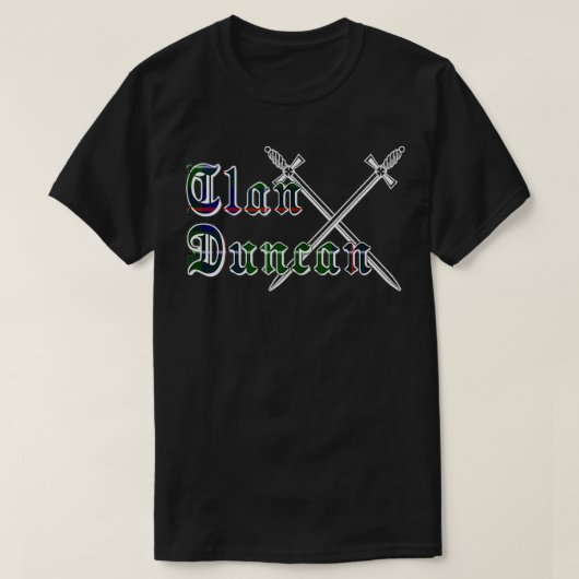 Clan Duncan Nachname Nachname Scottish Tartan T-Shirt (Design vorne)
