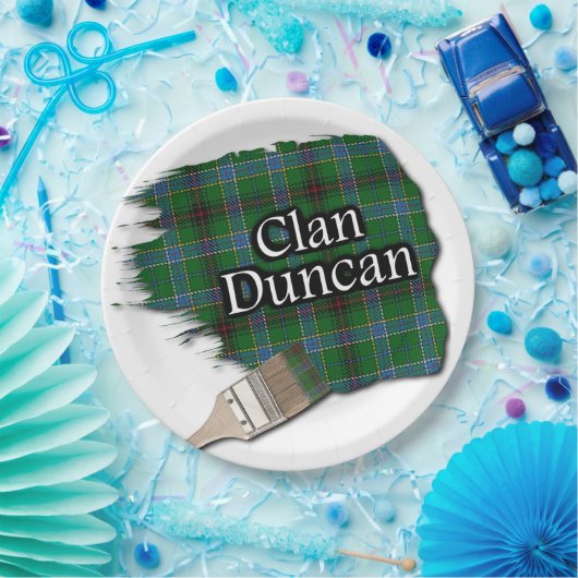Clan Duncan Scottish Tartan Paint Brush Pappteller (Party)