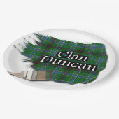 Clan Duncan Scottish Tartan Paint Brush Pappteller (Schrägansicht)