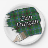 Clan Duncan Scottish Tartan Paint Brush Pappteller (Vorderseite)