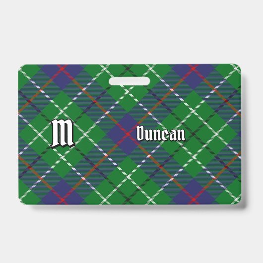 Clan Duncan Tartan Ausweis (Vorderseite)