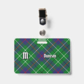 Clan Duncan Tartan Ausweis (Vorderseite mit Clip)
