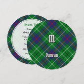 Clan Duncan Tartan Einladung (Vorne/Hinten)
