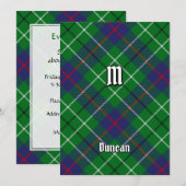 Clan-Duncan-Tartan Einladung (Vorne/Hinten)