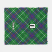 Clan Duncan Tartan Fleecedecke (Vorderseite (Horizontal))