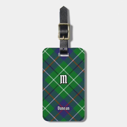Clan Duncan Tartan Gepäckanhänger (Vorderseite vertikal)