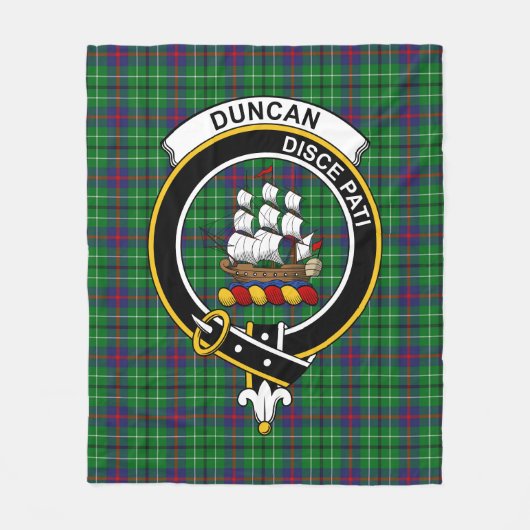 Clan Duncan Tartan Kariert Fleecedecke (Vorderseite)