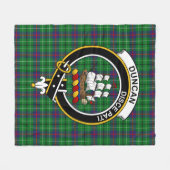 Clan Duncan Tartan Kariert Fleecedecke (Vorderseite (Horizontal))