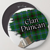 Clan Duncan Tartan Paint Brush Button (Vorne & Hinten)