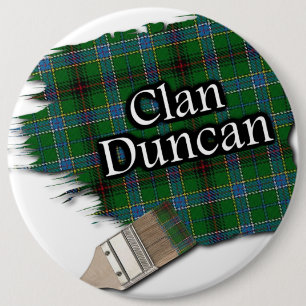 Clan Duncan Tartan Paint Brush Button