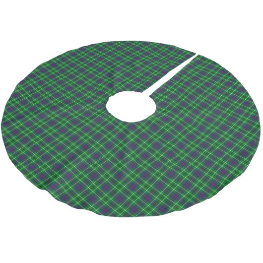 Clan Duncan Tartan Polyester Weihnachtsbaumdecke (Schrägansicht)