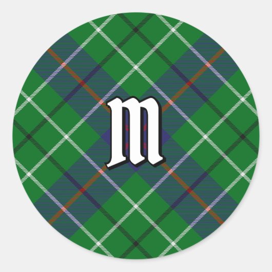 Clan Duncan Tartan Runder Aufkleber (Vorderseite)